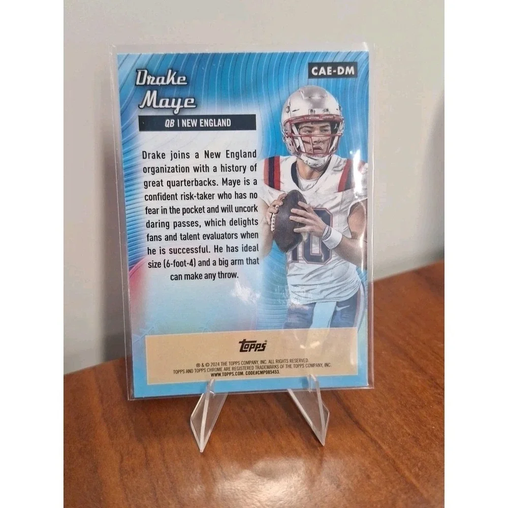 2024‎ Topps Chrome - All-Etch Drake Maye #CAE-DM Pink Refractor (RC)